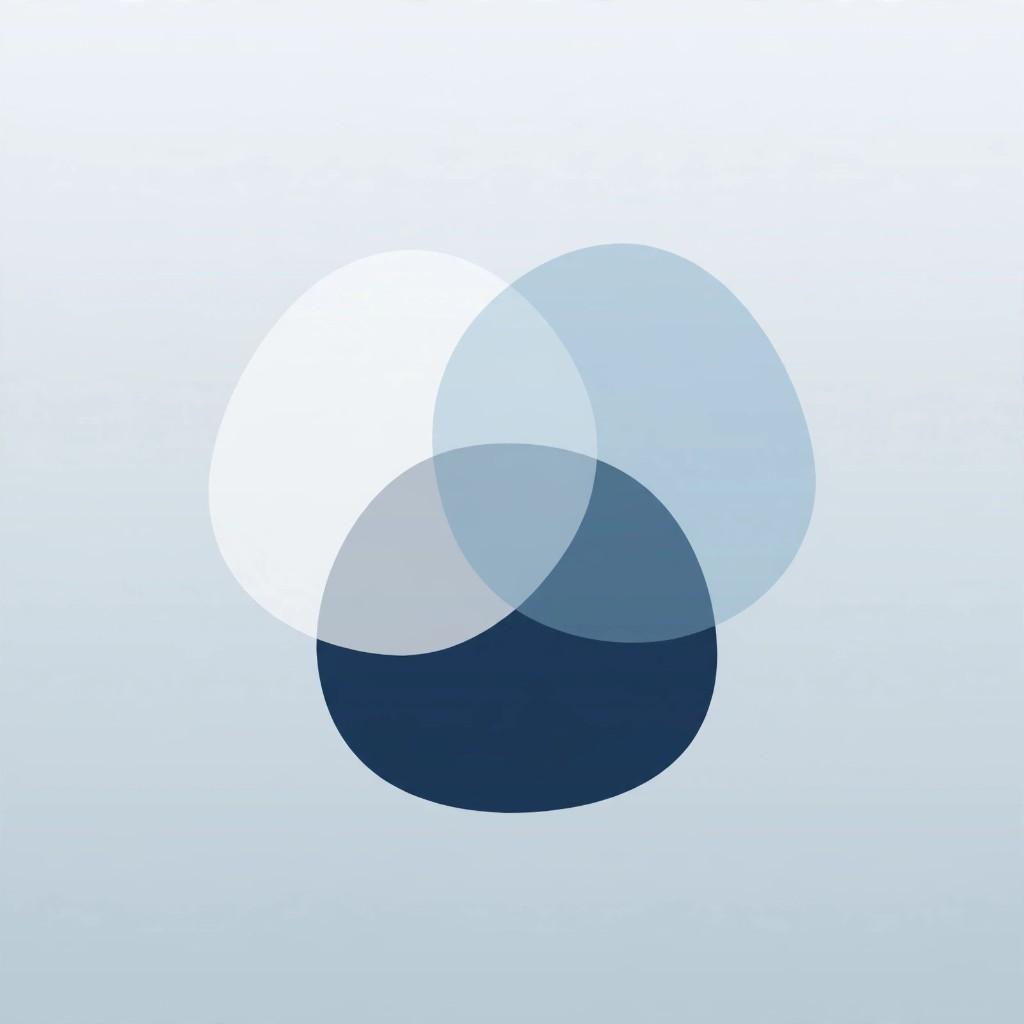 Three overlapping blue and white circles illustrating collaboration in shared Spaces