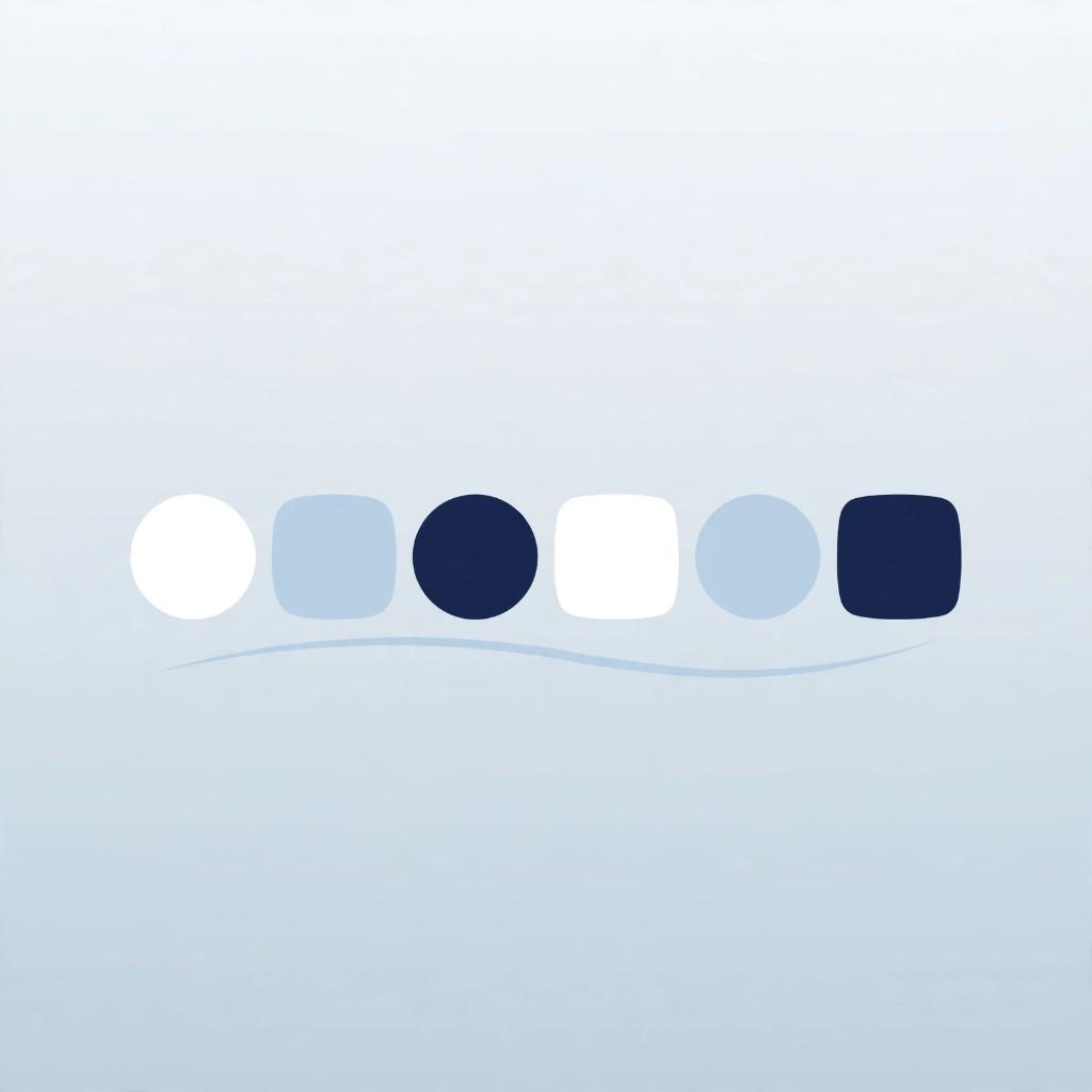 Alternating blue and white brand color swatches for consistent Brand Kit content